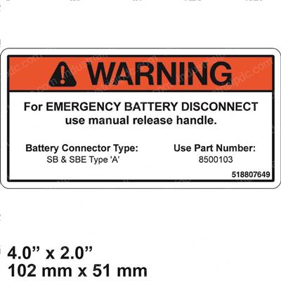 Picture of Decal - Battery Disconnect
