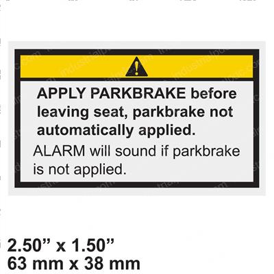 Picture of Label-Park Brak