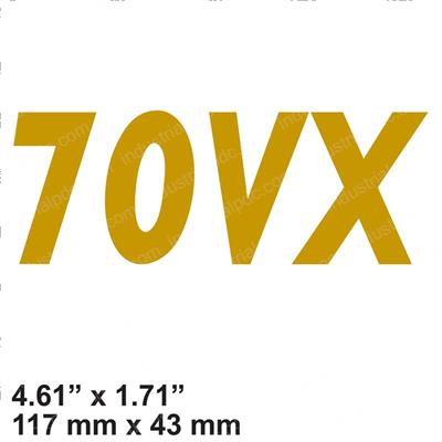 Picture of Decal - Model 70vx
