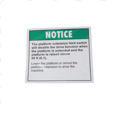 Picture of Decal Notice Plat Ext Cutout