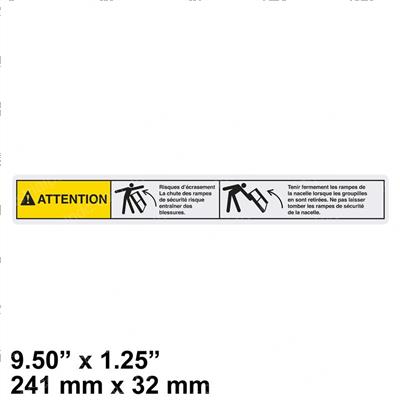 Picture of Decal Caution Crush Haz Rails