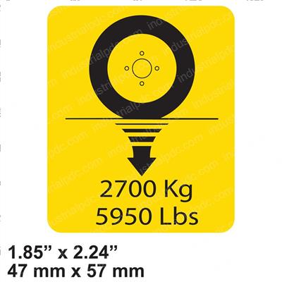 Picture of Decal - 2700 Kg