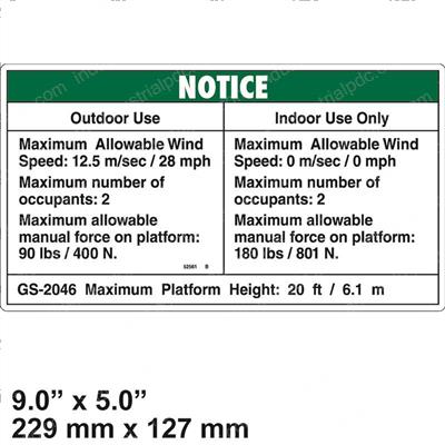 Picture of Decal Notice Side Frc 2046aus