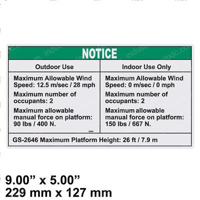 Picture of Decal Notice Side Frc 2646ce