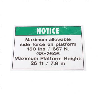 Picture of Decal Notice Side Frc 2646ansi