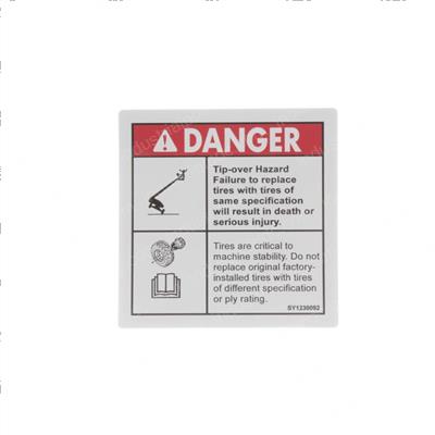 Picture of Decal - Tipover Hazard