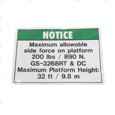 Picture of Decal Notice Side Frc 3268ansi