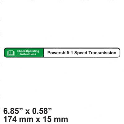 Picture of Decal - Ps 1 Speed Xmsn - Ps 1
