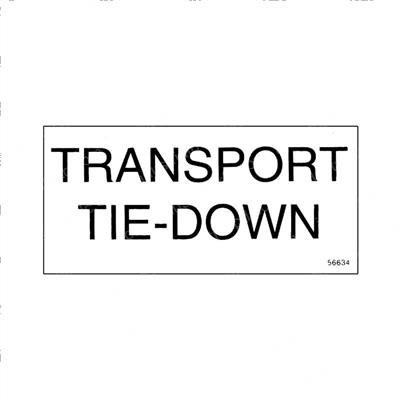 Picture of Decal, Transport Tie - Down