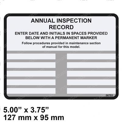 Picture of Decal - Annual Inspection