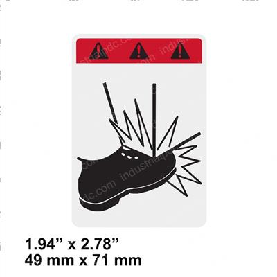 Picture of Decal - Foot Crush Hazard