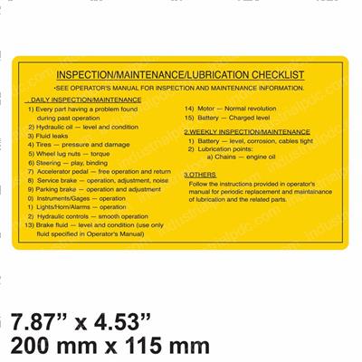 Picture of Decal - Service Indicators