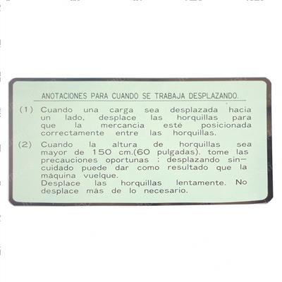 Picture of Plate - Caution