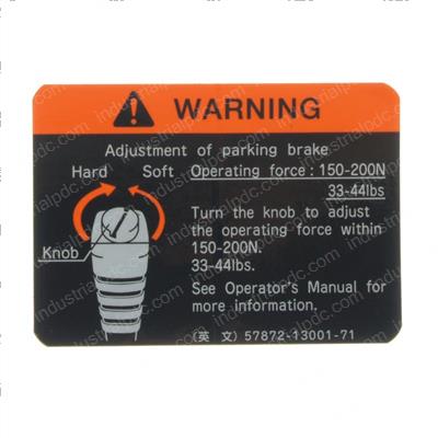 Picture of Plate - Caution