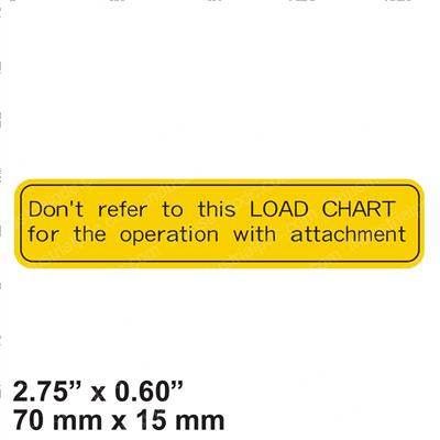 Picture of Decal - Caution Load Chart