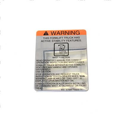Picture of Plate - Caution