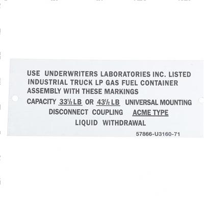 Picture of Plate - Caution Lpg C