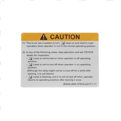 Picture of Plate - Caution