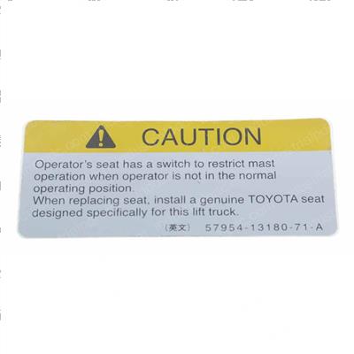 Picture of Plate- Caution