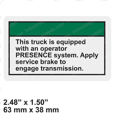 Picture of Decal - Engage Service Brake