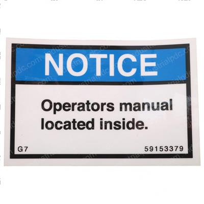 Picture of Decal- Operators Manual