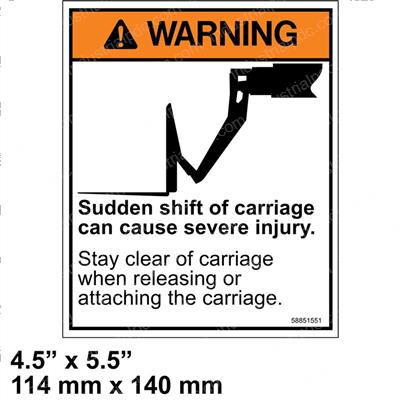 Picture of Label- Carriage Shift