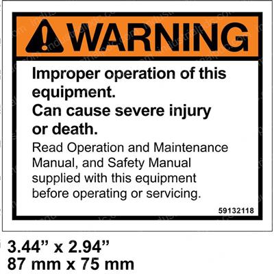 Picture of Decal - Operation Warning