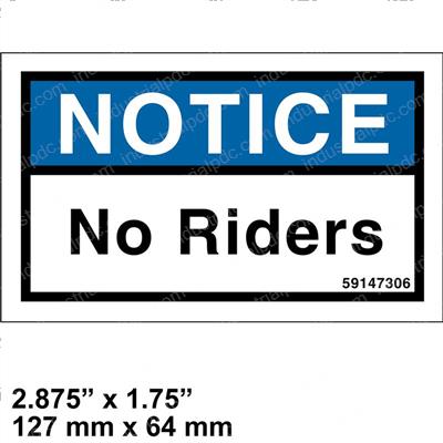 Picture of Decal- No Riders
