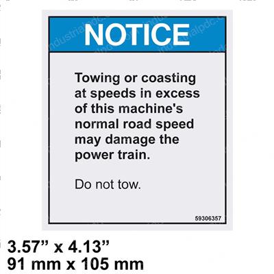 Picture of Decal - Towing/ Coasting