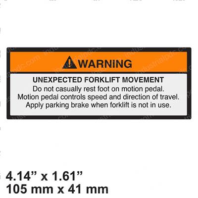 Picture of Decal - Warn Unexpected Move