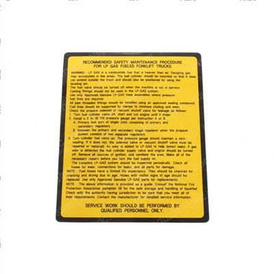 Picture of Decal - Lp Gas Fuel Safety