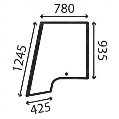 Picture of Right Rear 1/4 Window-Green