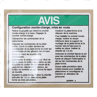 Picture of Decal Notice Matl Lft Oper Ins