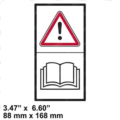 Picture of Decal - Caution Read Manual