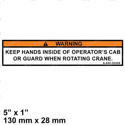 Picture of Decal - Warning Keep Hands in