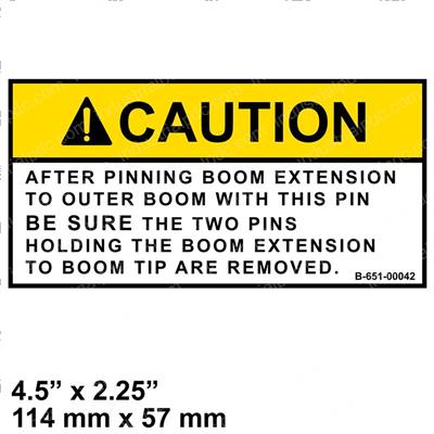 Picture of Decal - Remove 2 Tip Pins
