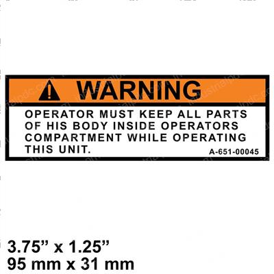 Picture of Decal - Operator Stay in Cab