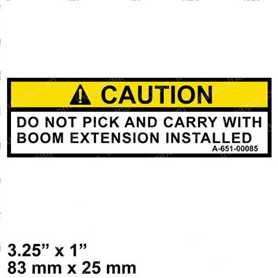 Picture of Decal - Do Not Carry Wextension