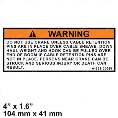 Picture of Decal - Do Not Use W/O Pins
