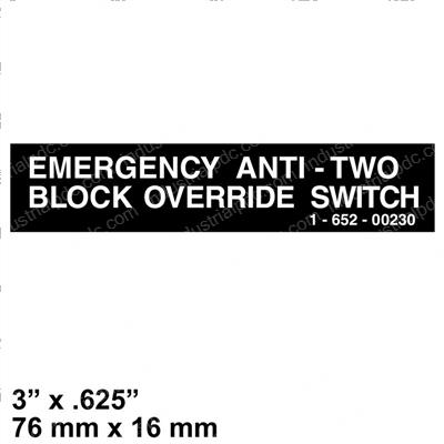 Picture of Decal - Emergency Override