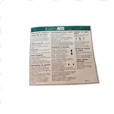 Picture of Decal Notice Operating Inst