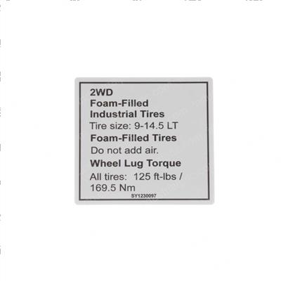 Picture of Decal - Foam Filled Tires