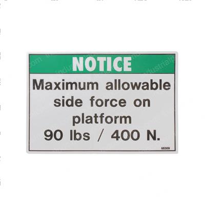 Picture of Decal Notice Side Force Ansi