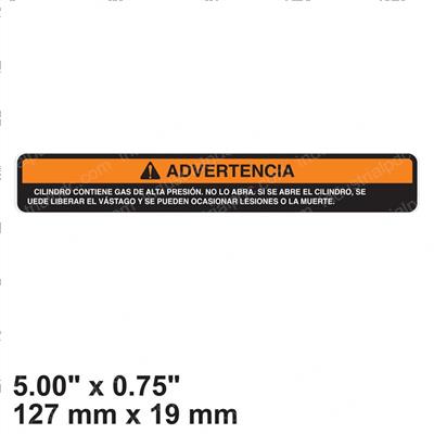 Picture of Decal - Warn Pressure Gas (es)