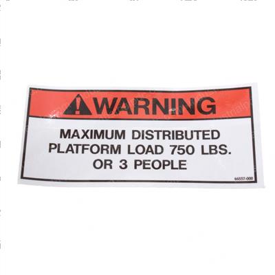 Picture of Decal - Warn Max Load 750lbs