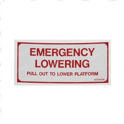 Picture of Decal - Emergency Lowering