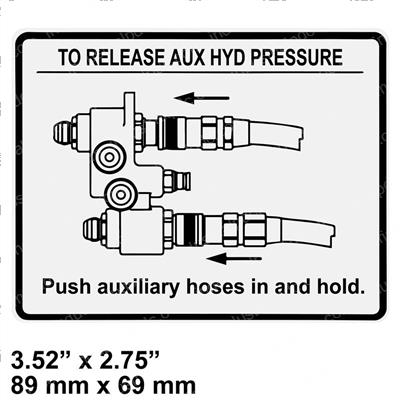 Picture of Decal - to Release Aux Hyd Pre