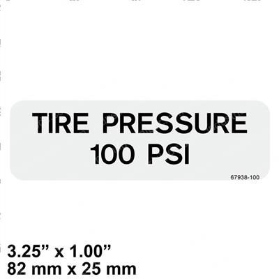 Picture of Decal - Tire Pressure 100 Psi