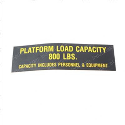 Picture of Decal - Platform Cap 800lbs