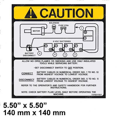 Picture of Decal - Battery Connection